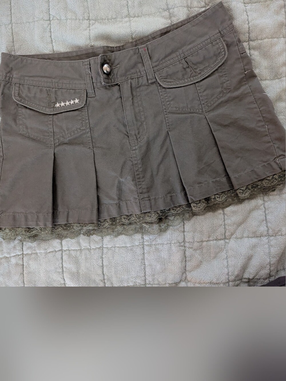 Vintage Y2K Military Micro Mini Skirt